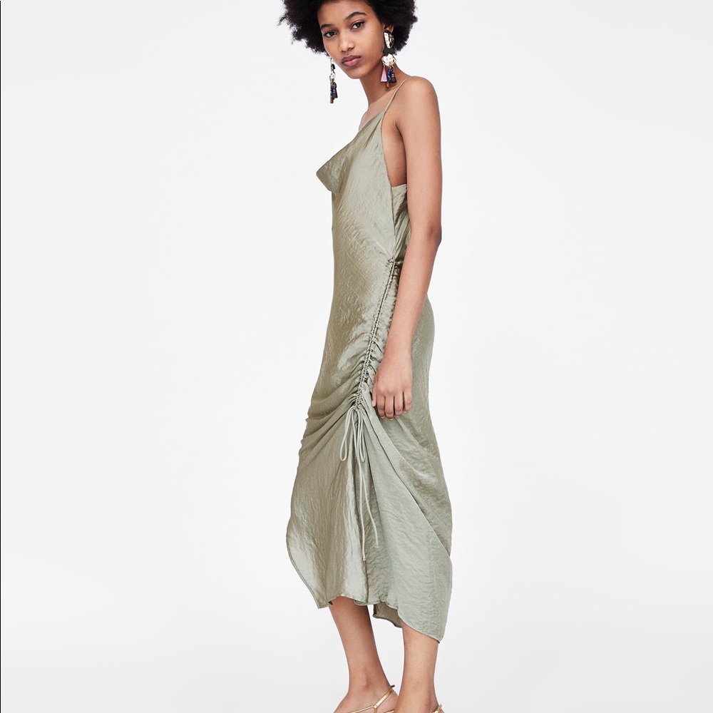 Camisole Dress with Gathered Detail